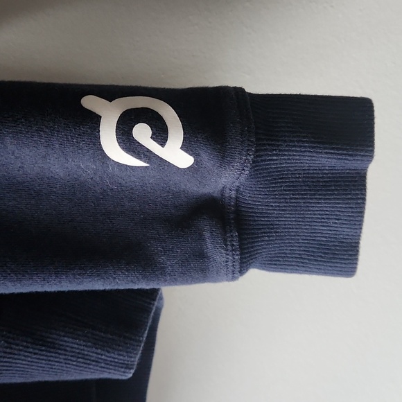 Peloton Dark Blue Rib Insert Pullover Hoodie, size M - Picture 3 of 12